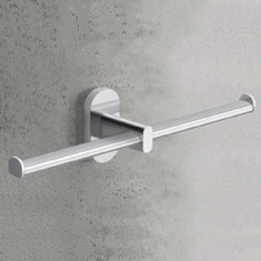 Double Toilet Paper Holder, Chrome